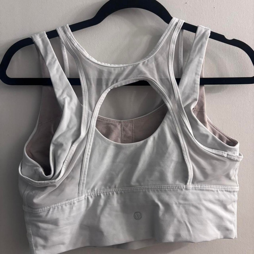 White Lululemon Sport Bra - Picture 3 of 4